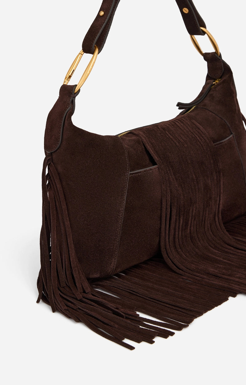 Sac Mathilde à franges - Chocolat