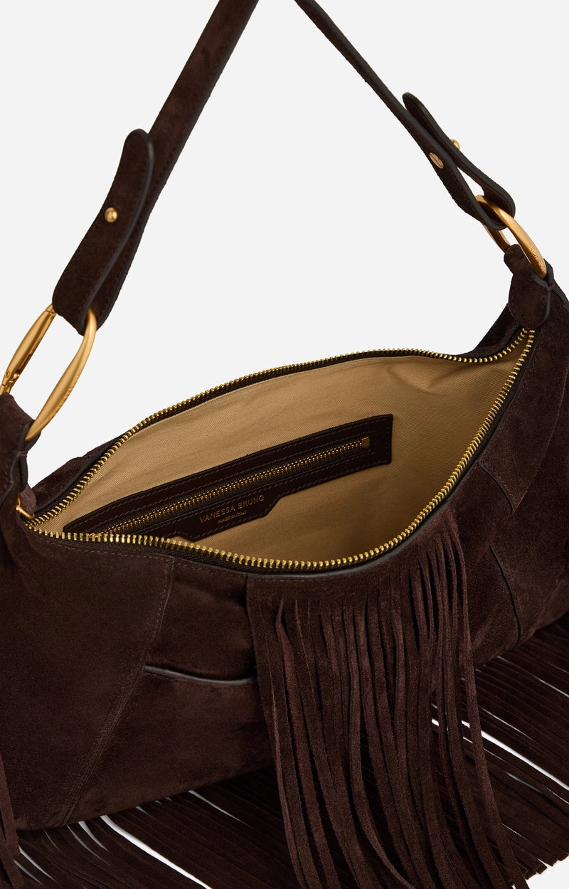 Sac Mathilde à franges - Chocolat