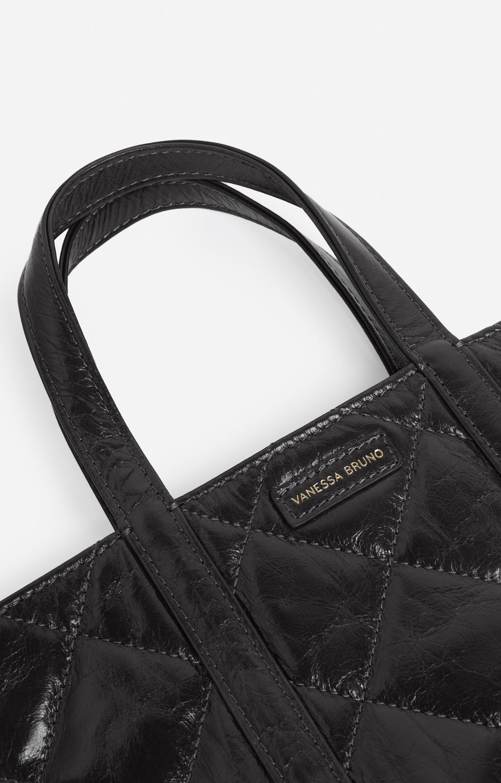 Cabas en cuir matelassé M