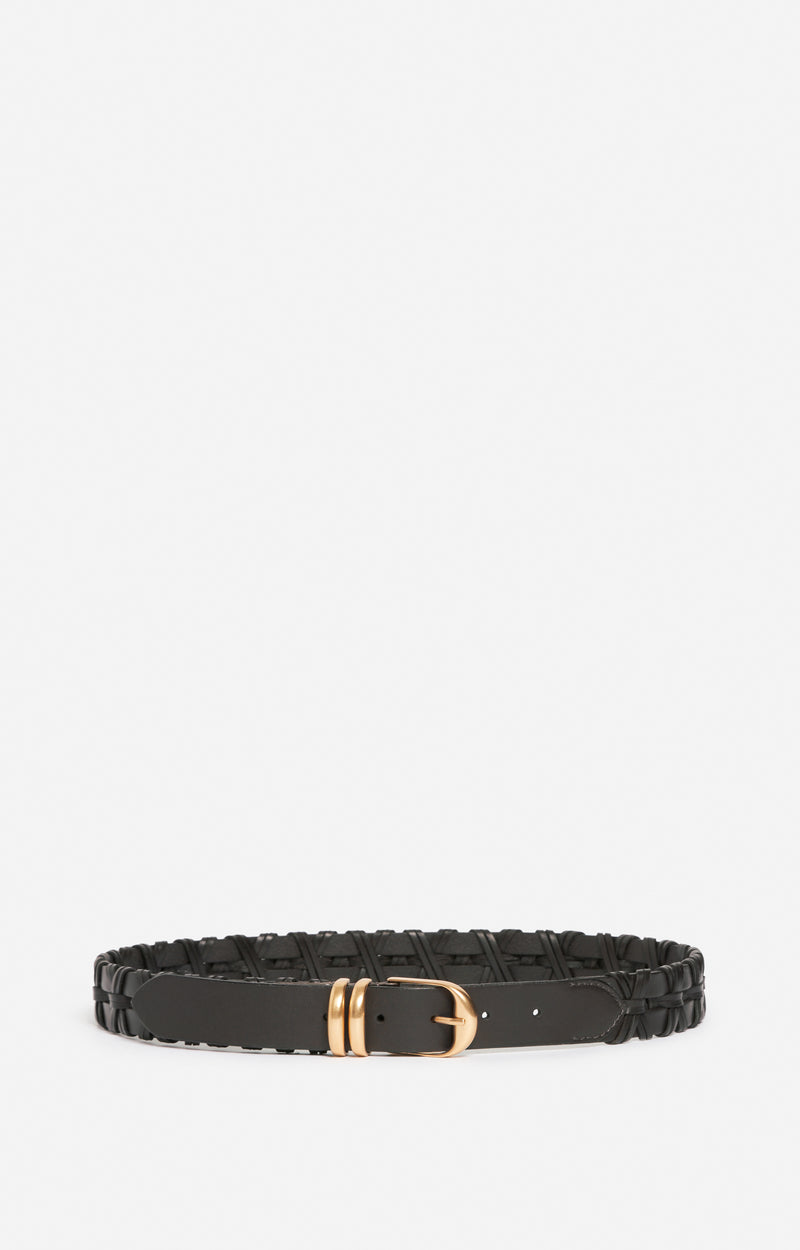 Ceinture en cuir tressé