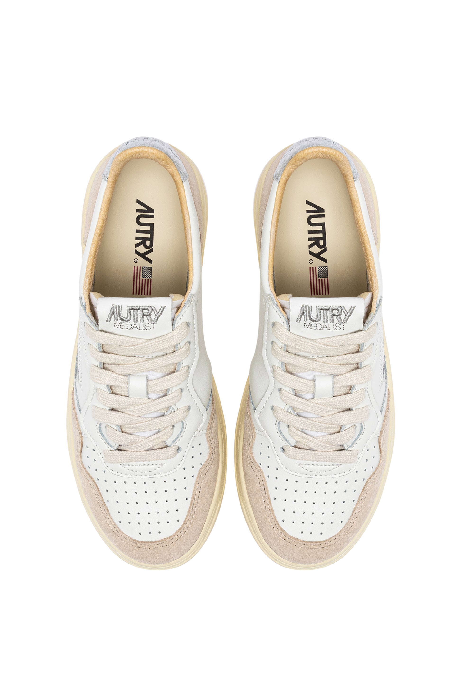Medalist Low Suede -  Blanc et Argent