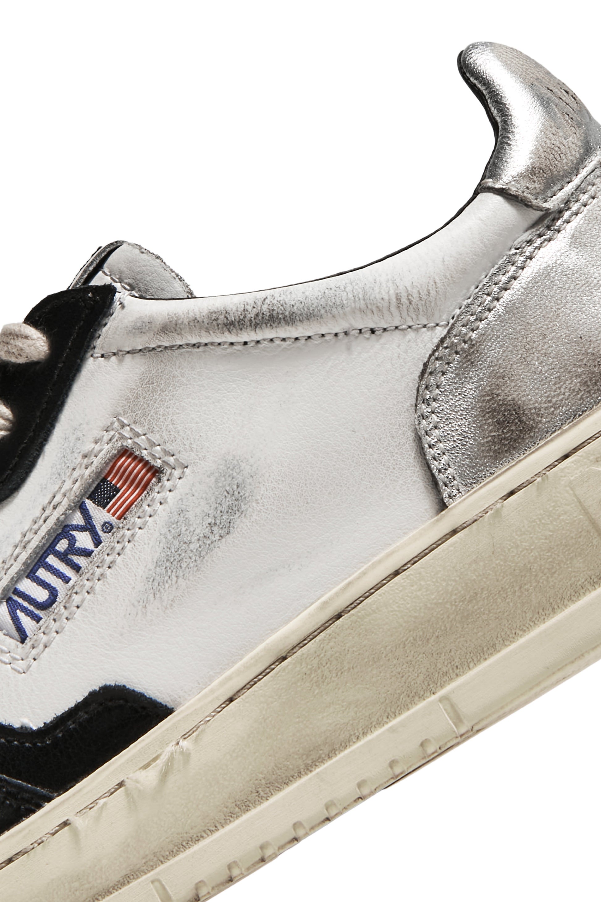 Autry Medalist Low Supervintage -  Blanc, Noir et Argent