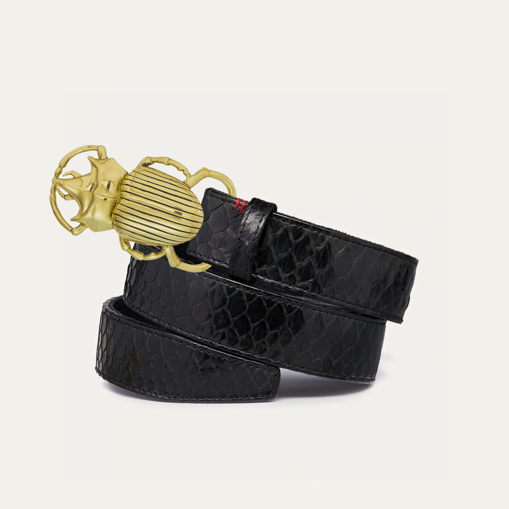 Ceinture en python Noir