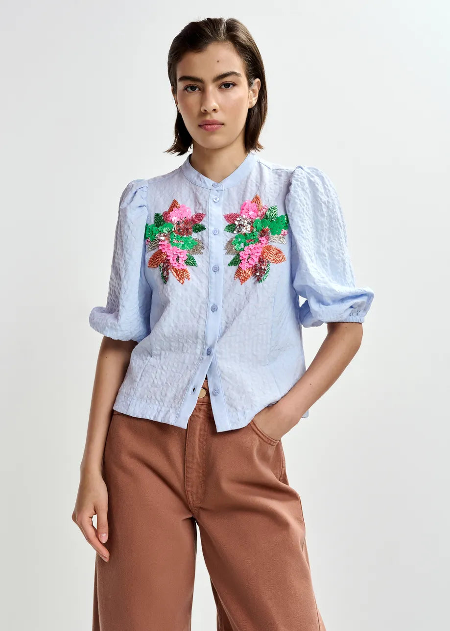 Blouse à broderies multicolores Jaiden