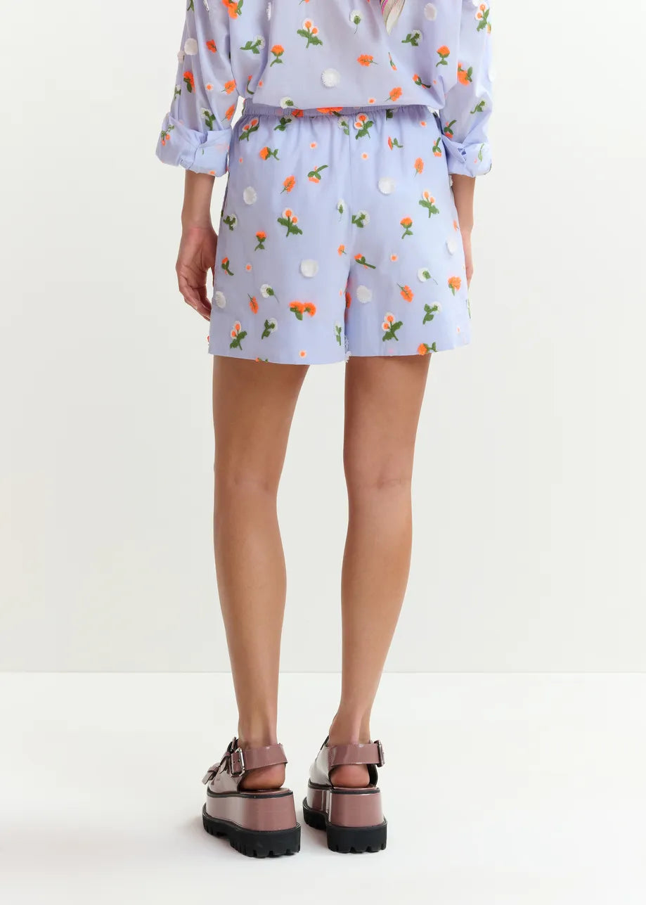 Short bleu à ornements Jelena