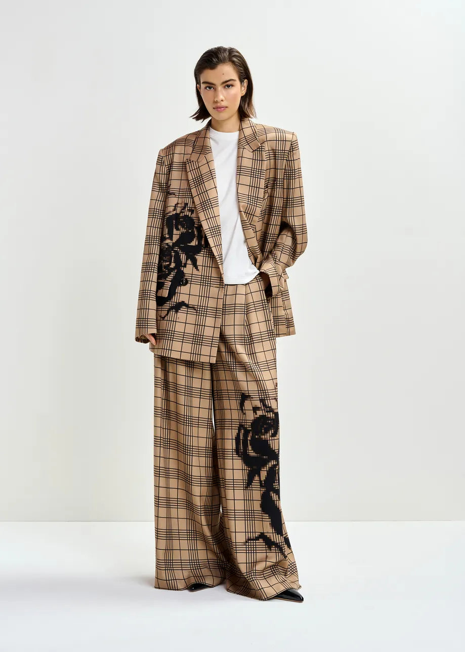 Blazer croisé à carreaux Juliana