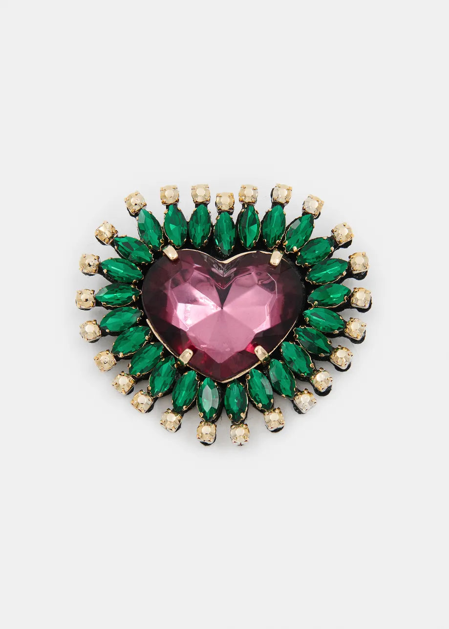 Broche en strass  Koeur