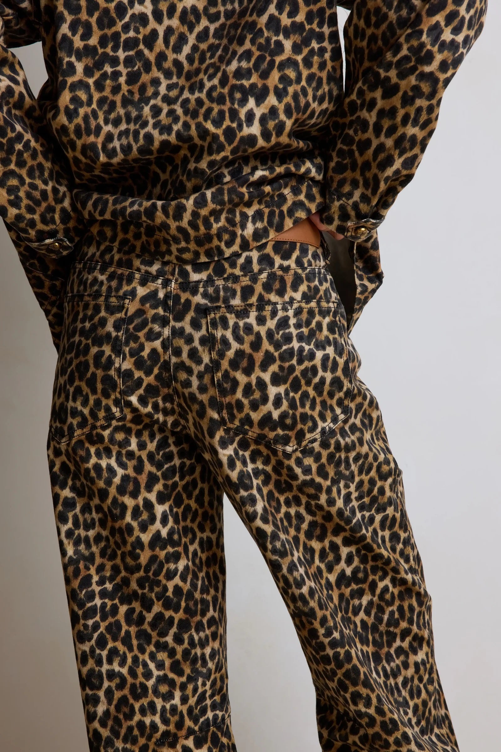 Pantalon barrel léopard