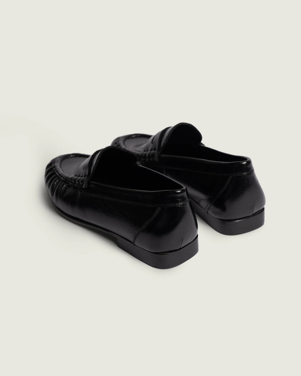 Mocassins Penny en cuir froissé
