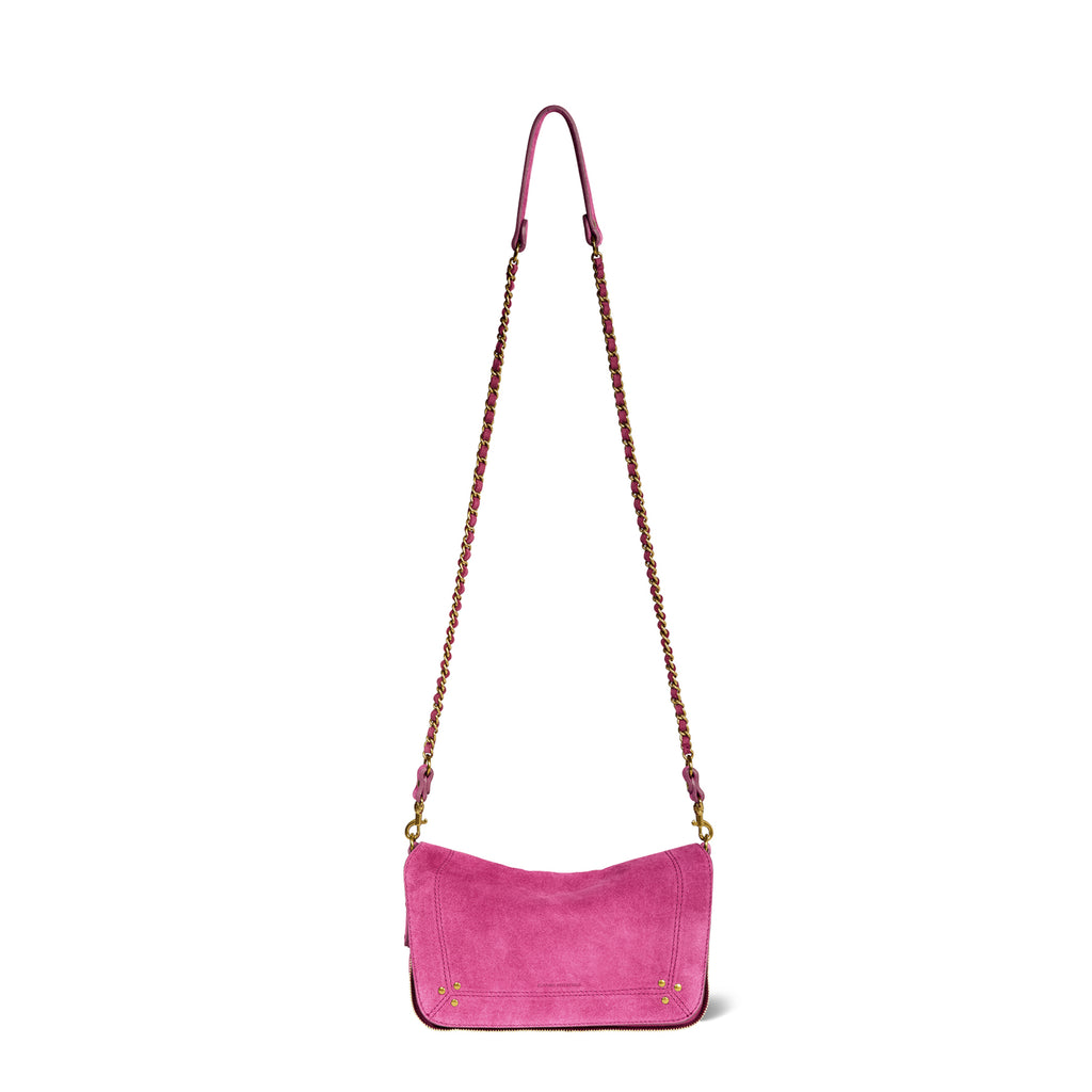 Sac Bobi S - Croûte velours Orchidée