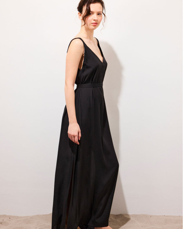 Robe longue Dea - Noir