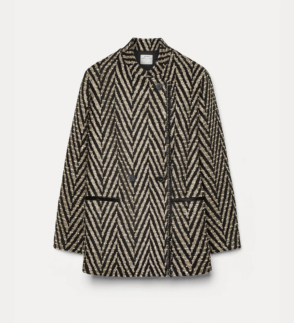 Veste en jacquard à chevrons