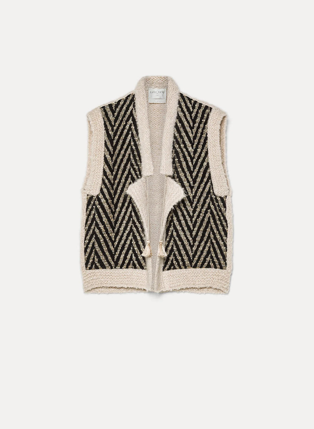 Gilet à chevrons jacquard