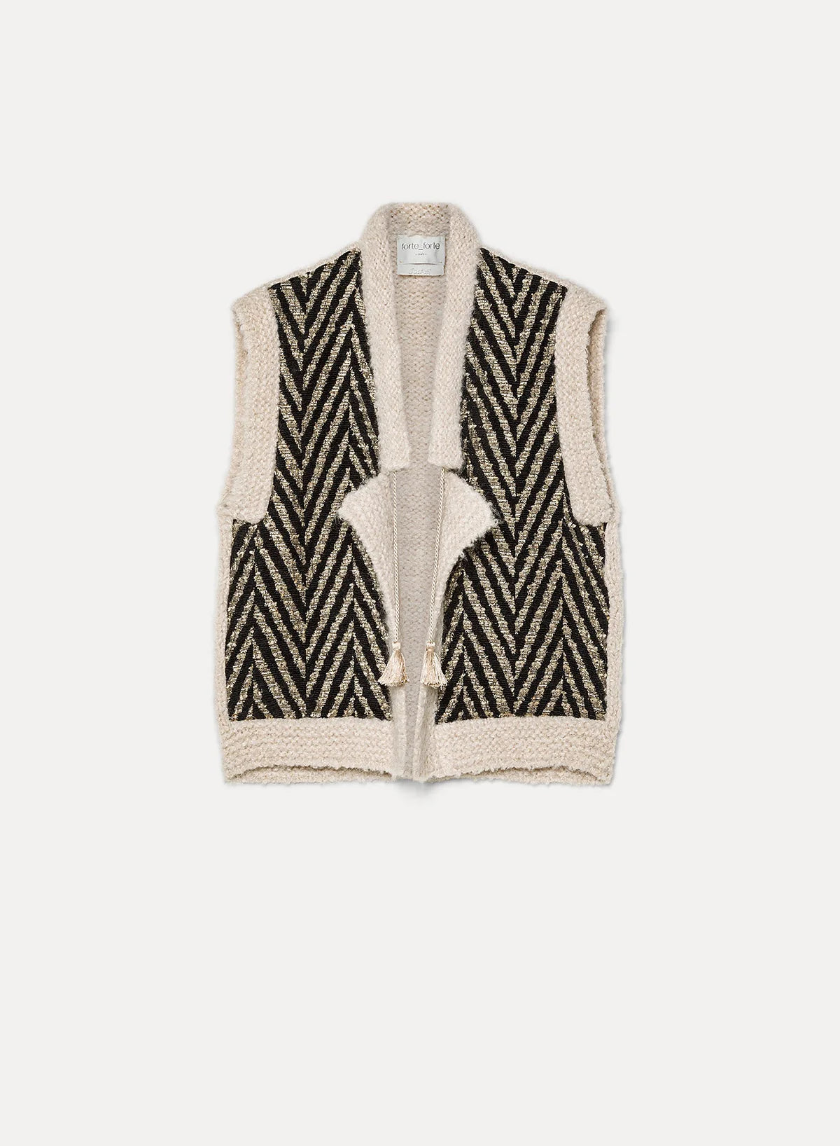 Gilet à chevrons jacquard