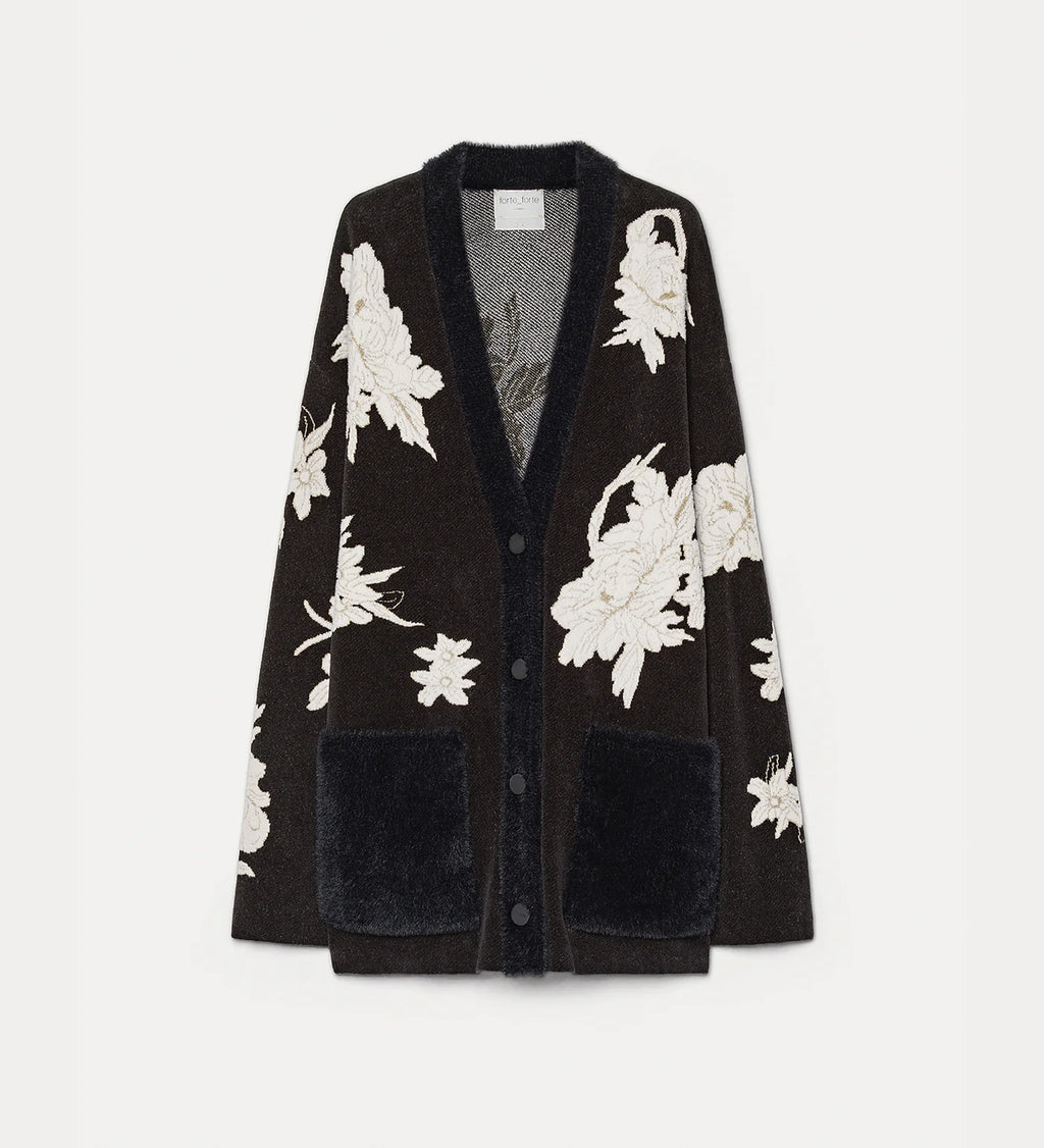 Cardigan Jacquard "The Lotus"