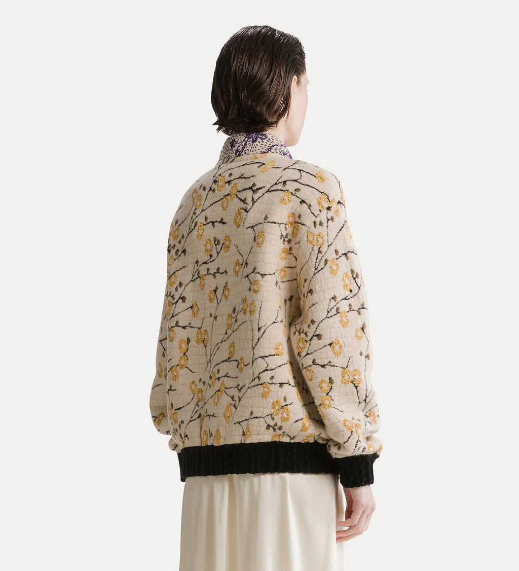 Bomber en jacquard Cherry Blossom