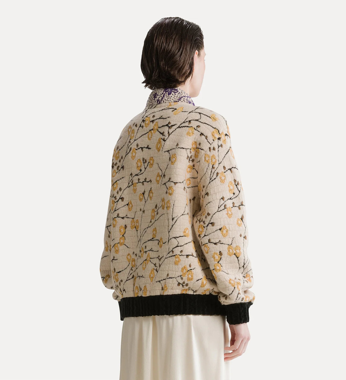 Bomber en jacquard Cherry Blossom