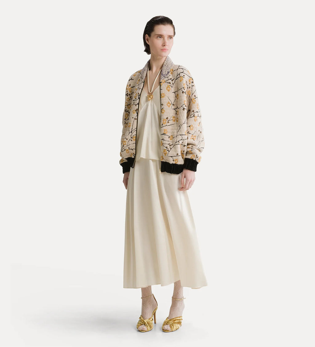 Bomber en jacquard Cherry Blossom
