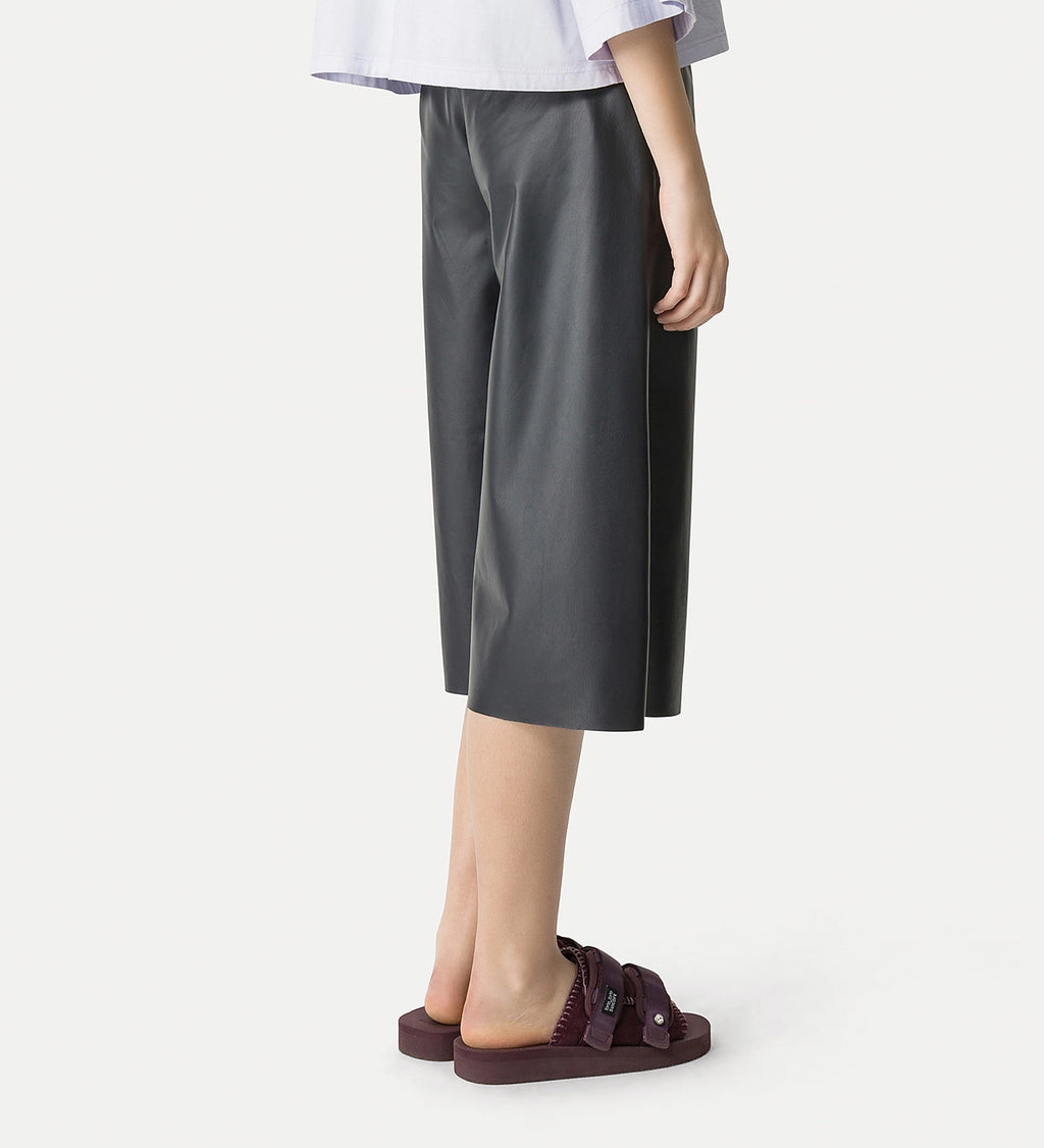 Bermuda en cuir nappa