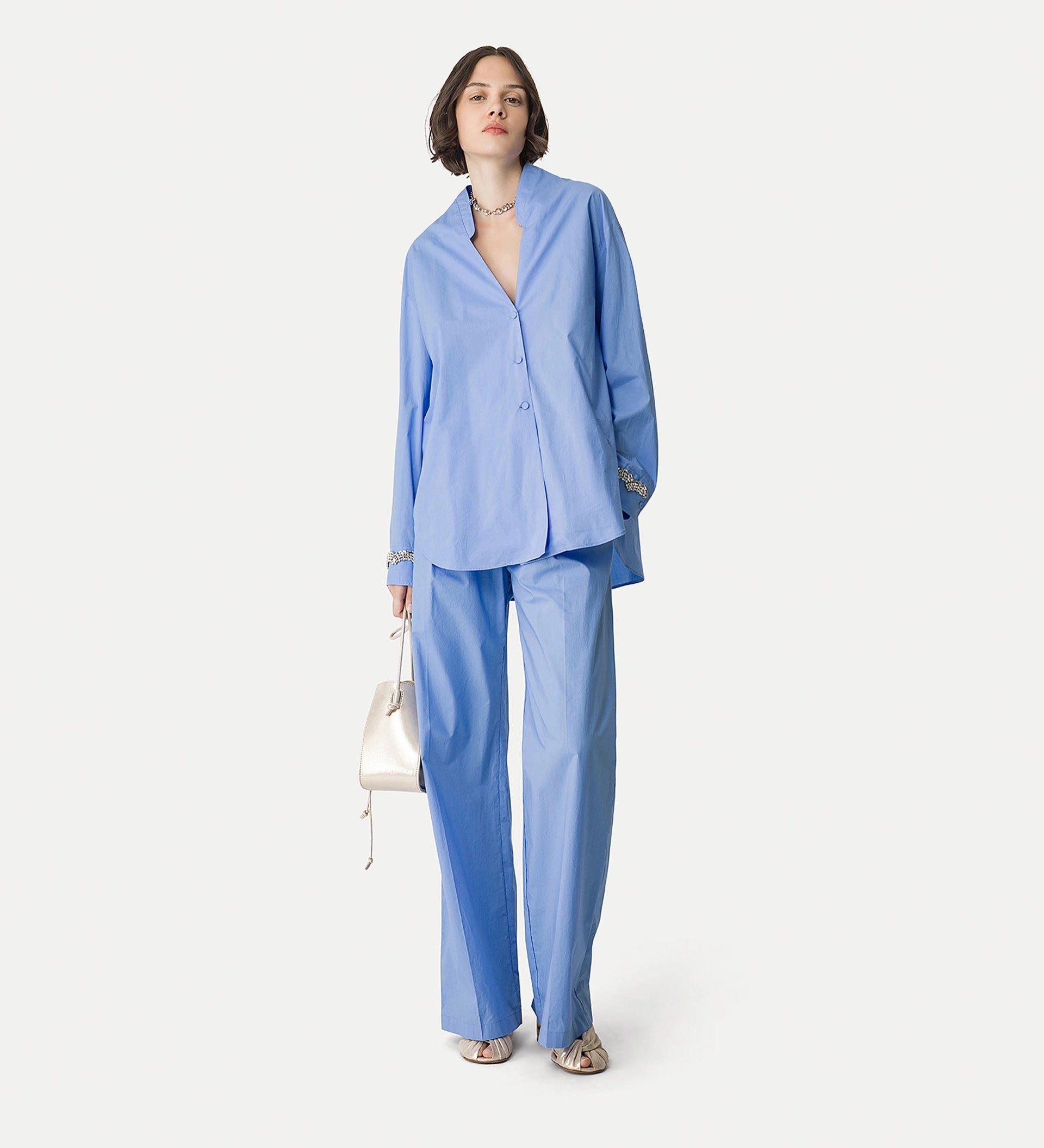 Pantalon en popeline