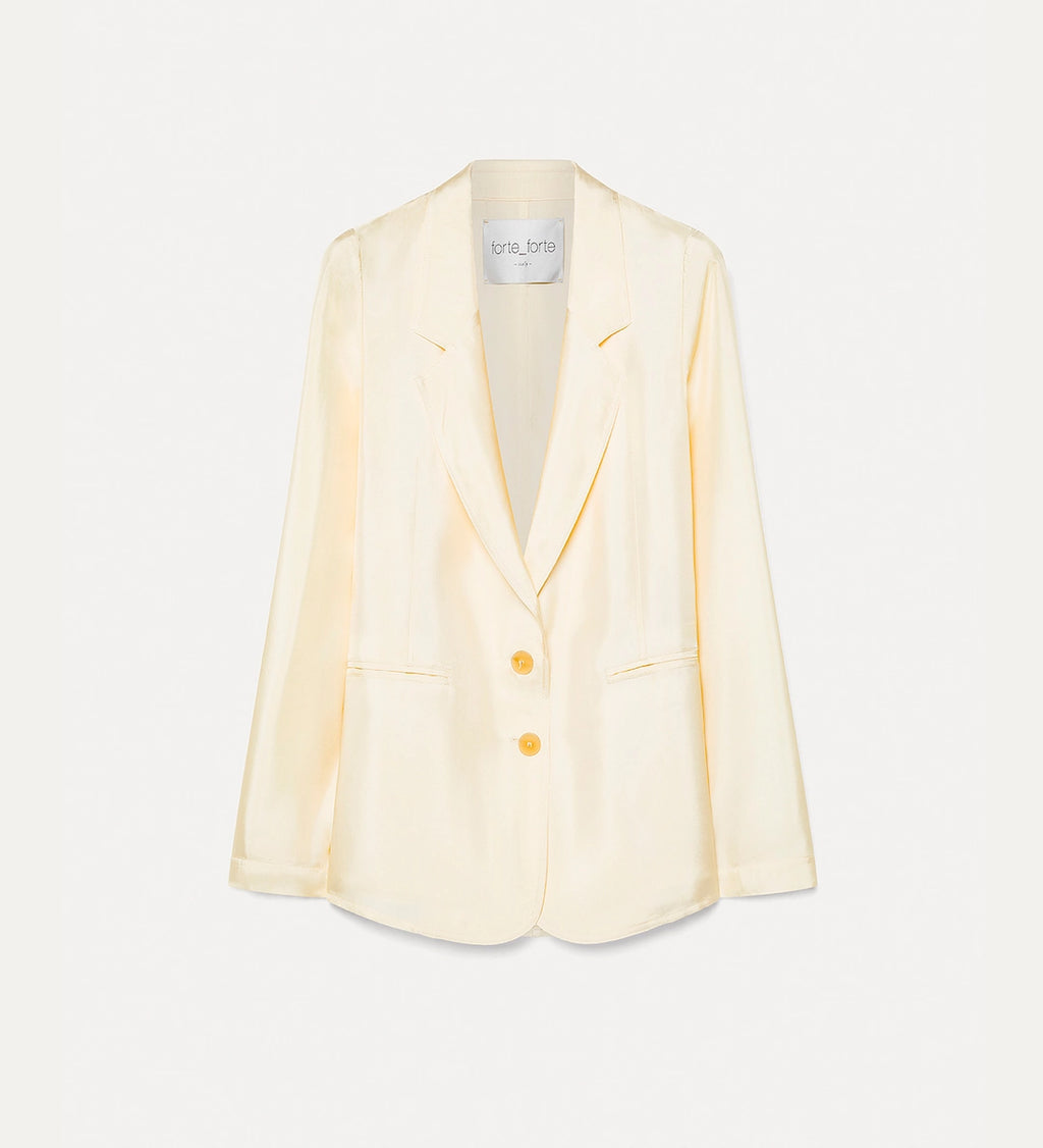 Veste en sergé jaune beurre
