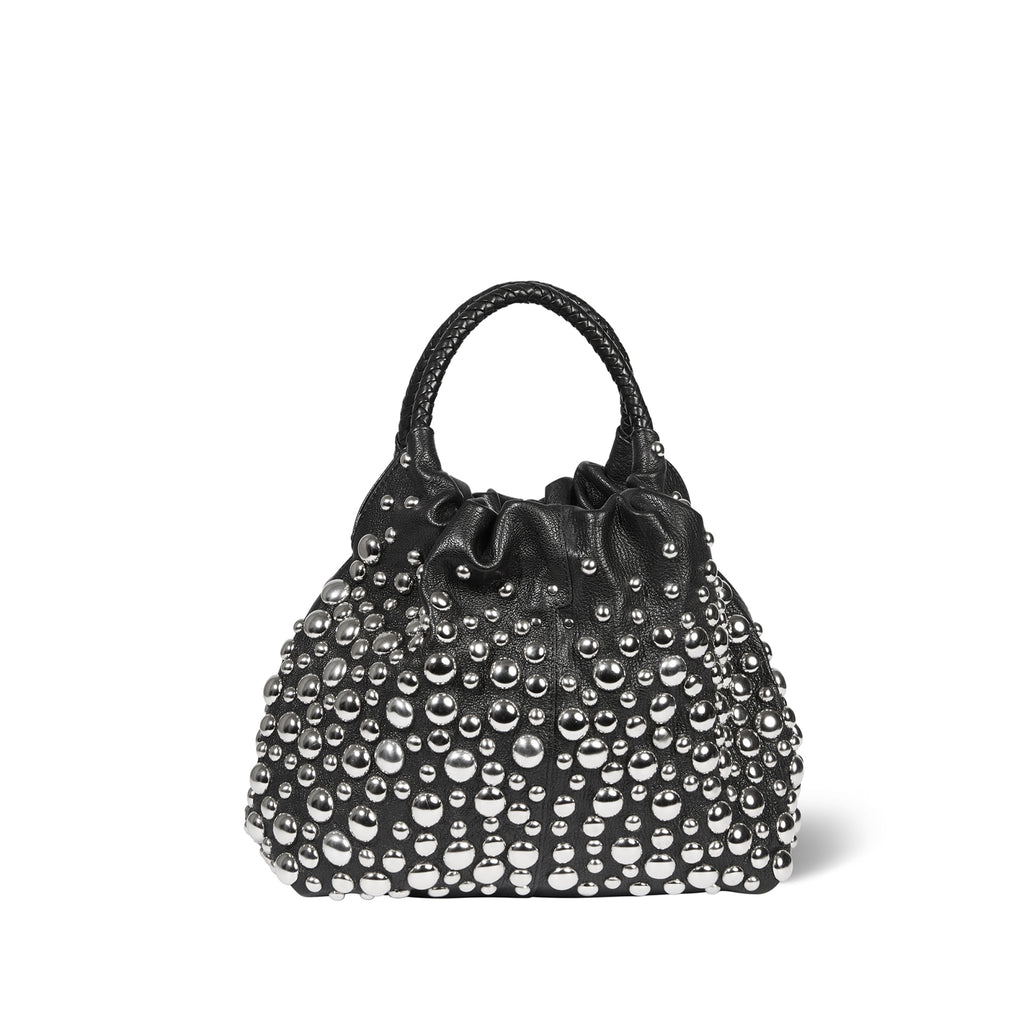 Sac Gordi M - Noir grainé et rivets