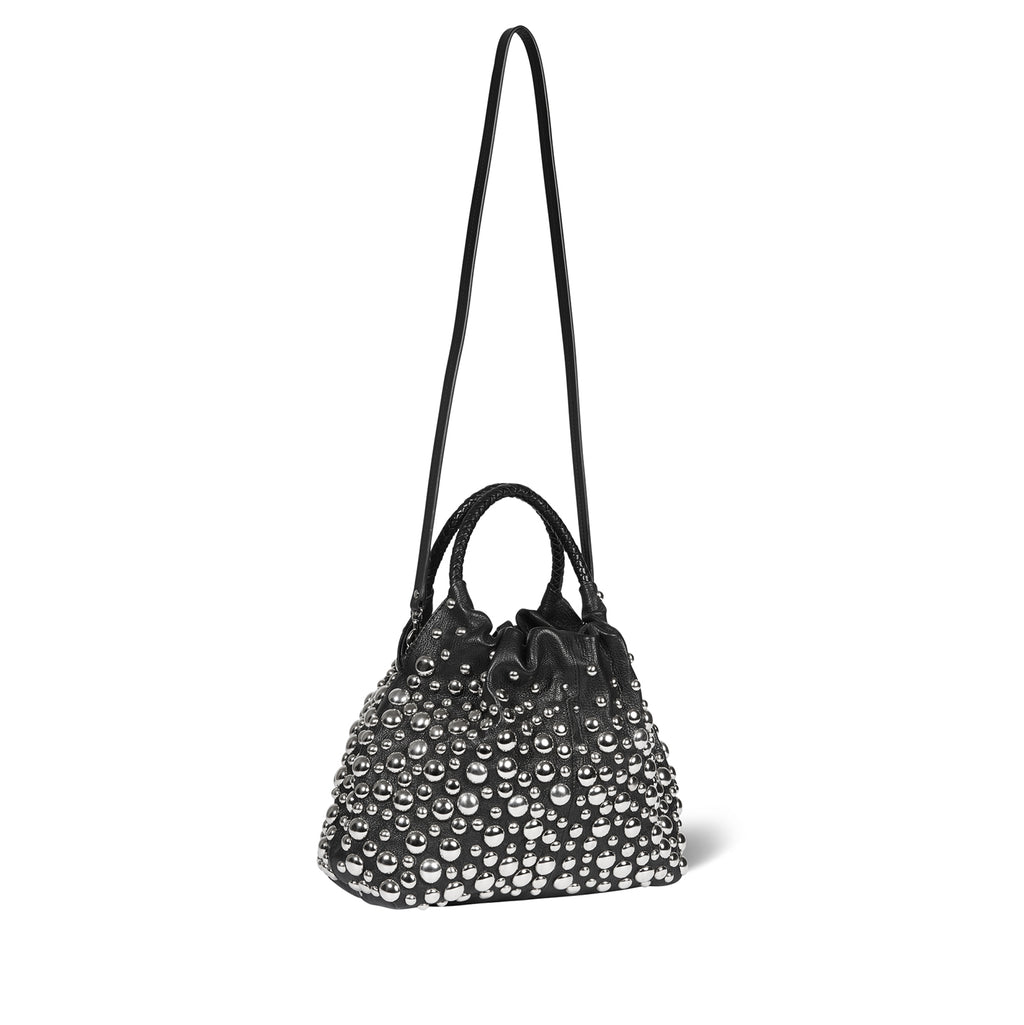 Sac Gordi M - Noir grainé et rivets