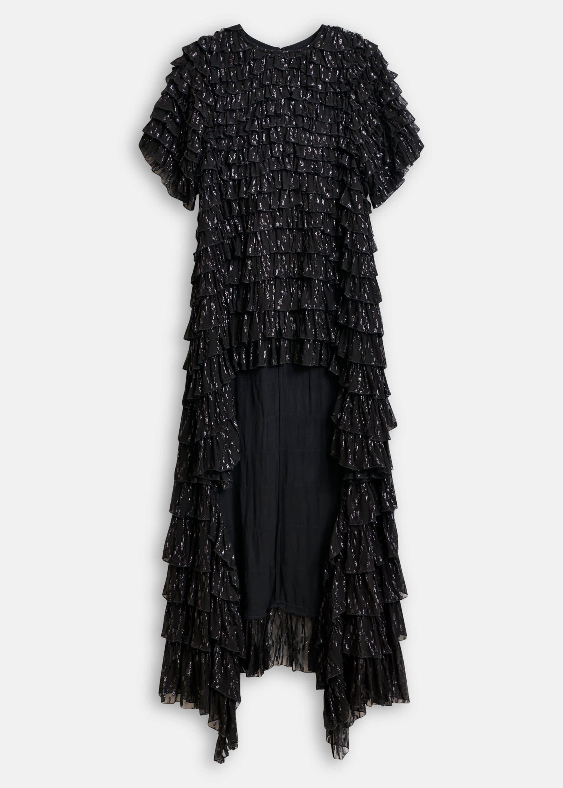 Robe longue asymétrique à volants Itty