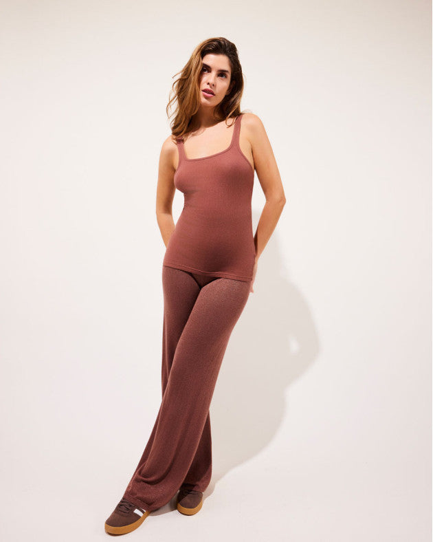 Pantalon en maille irisée James