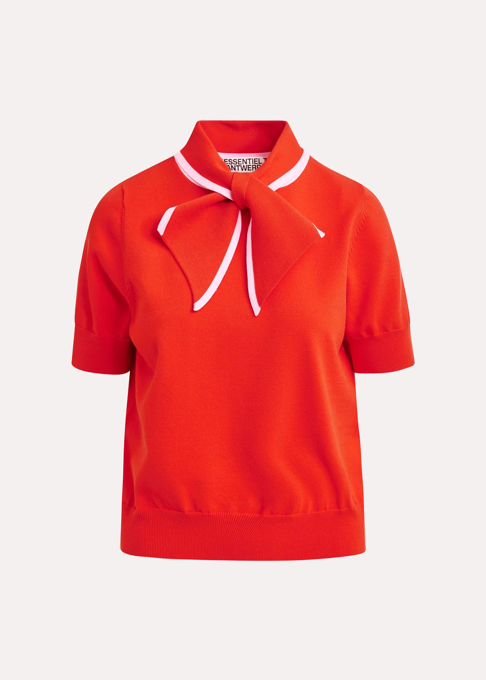 Polo en maille fine rouge Jonda