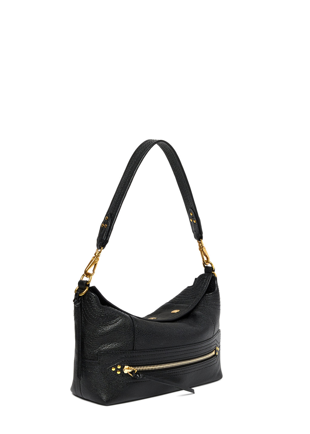 Sac Lucky Hobo S - Buffle Noir Brass