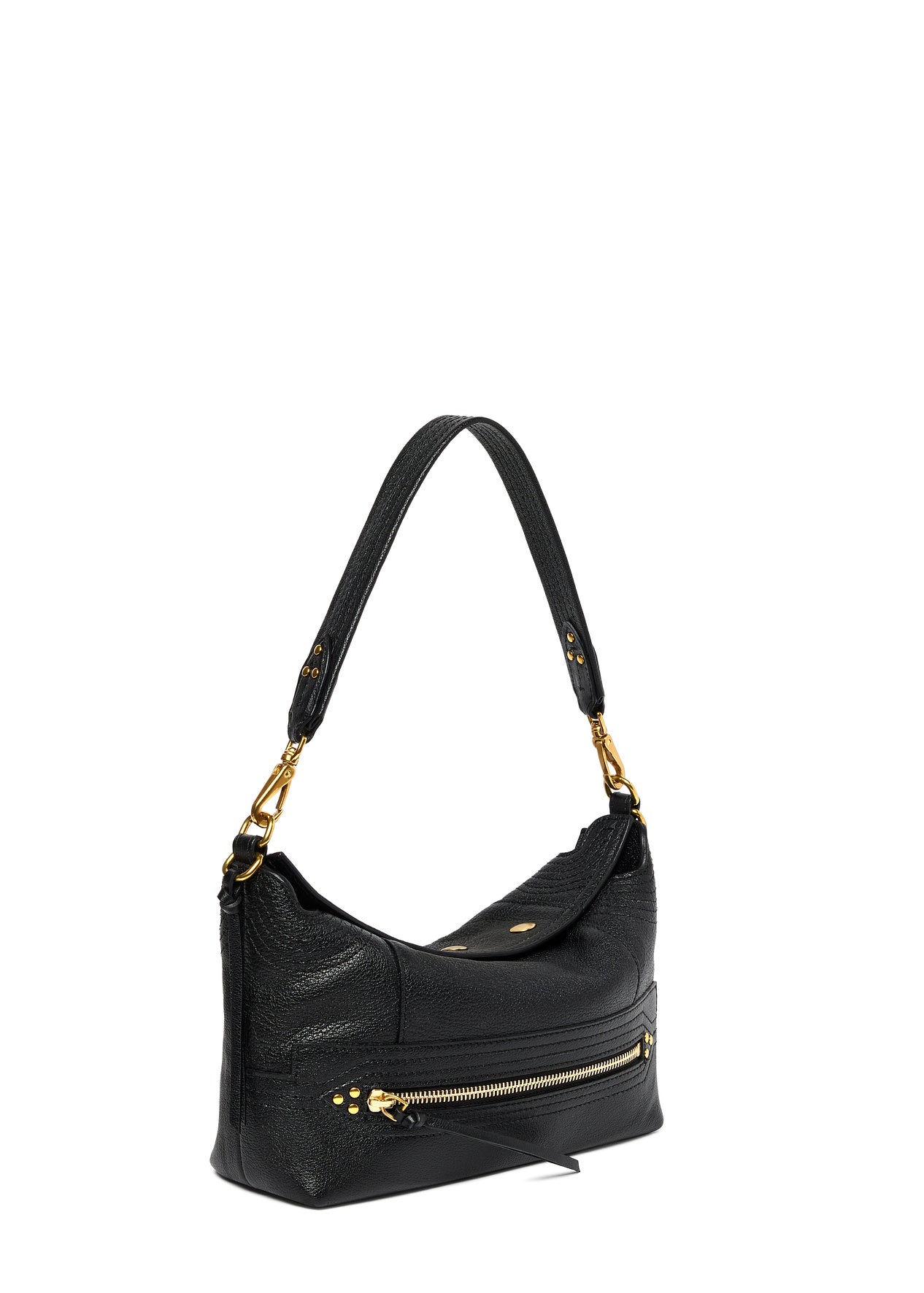 Sac Lucky Hobo S - Buffle Noir Brass