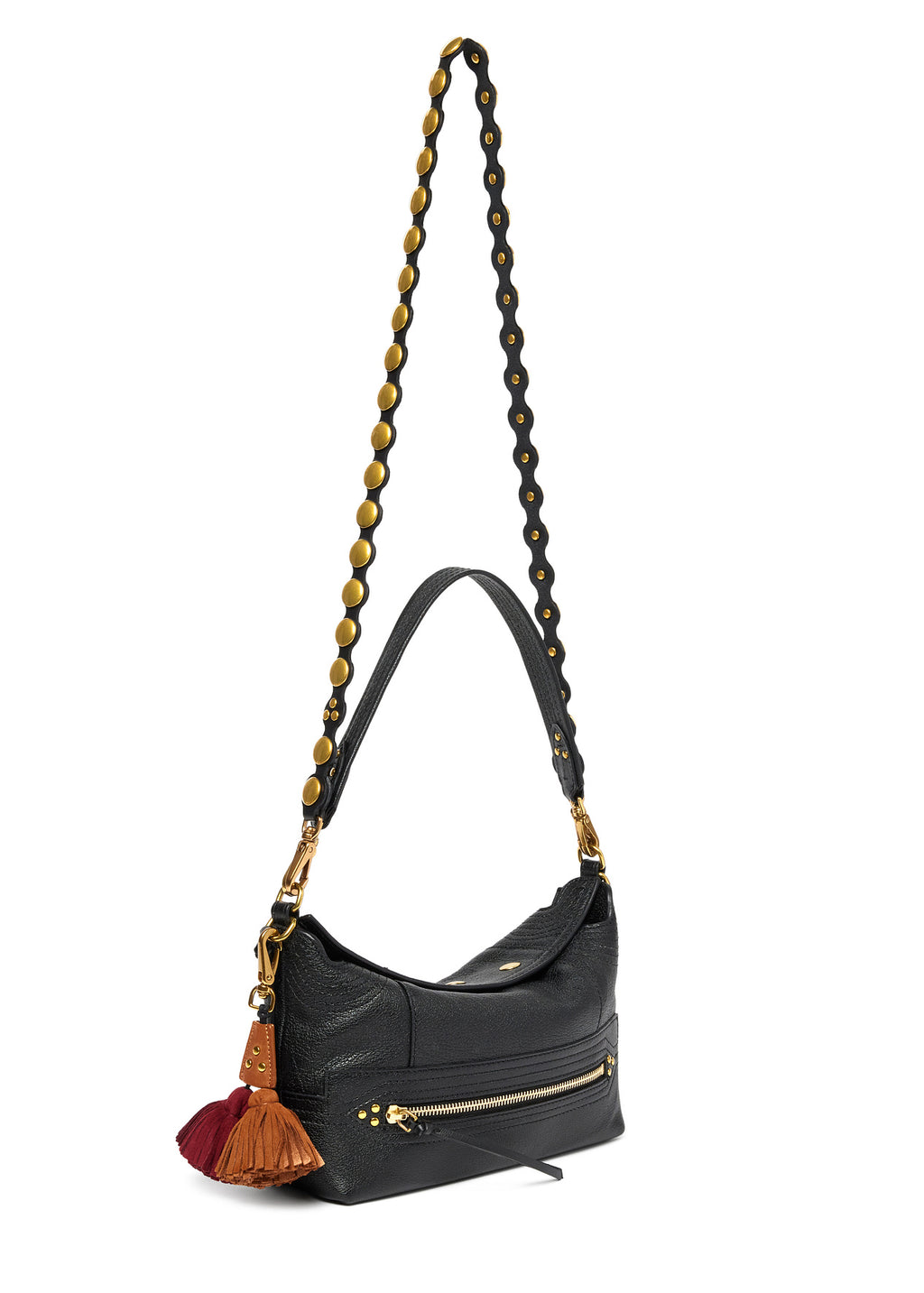 Sac Lucky Hobo S - Buffle Noir Brass