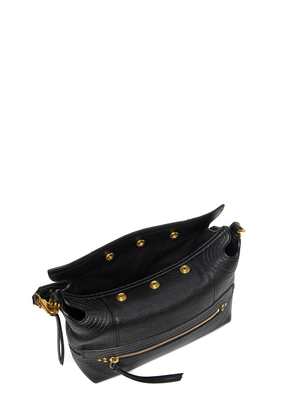 Sac Lucky Hobo S - Buffle Noir Brass