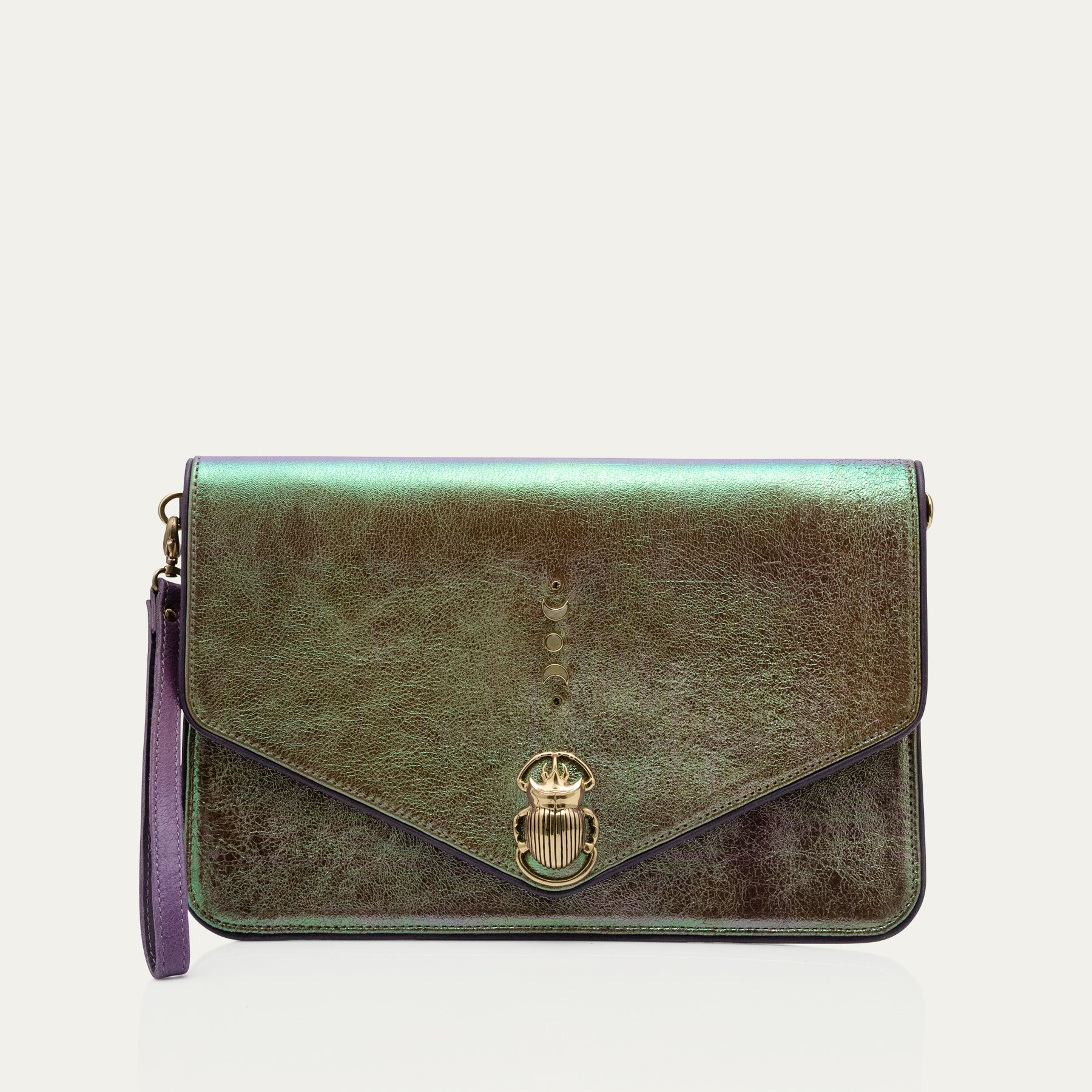 Pochette Alicia en cuir Lune