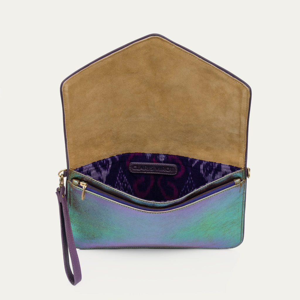 Pochette Alicia en cuir Lune