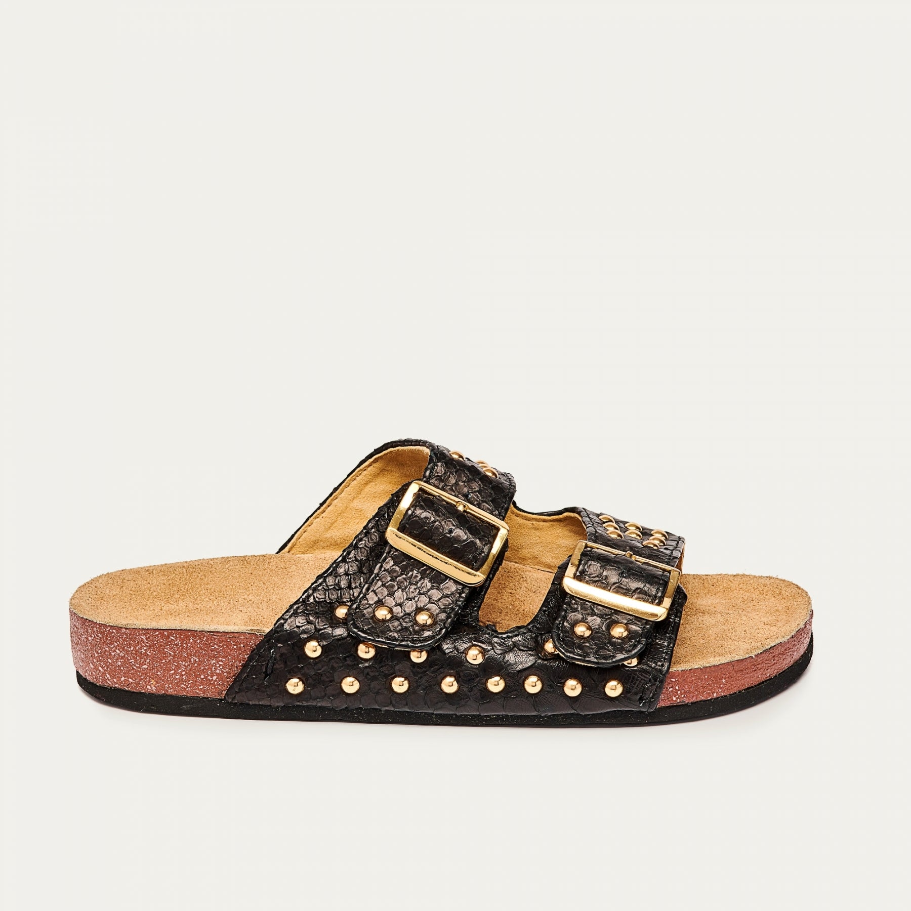 Sandales Odette - Python Noir